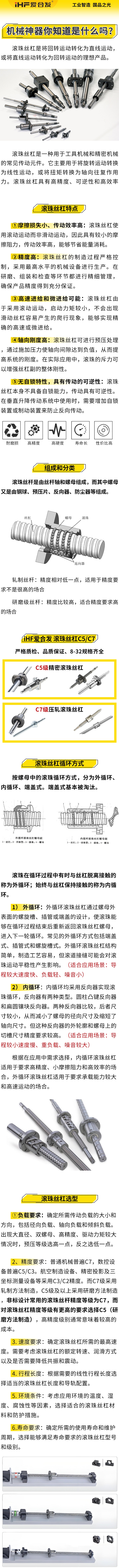 爱合发：机械神器，滚珠丝杠分类与特点
